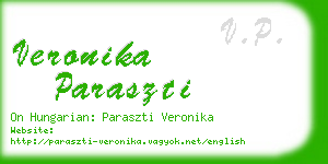 veronika paraszti business card